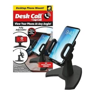 Desk Call New* Black Phone Stand Mount, Holder